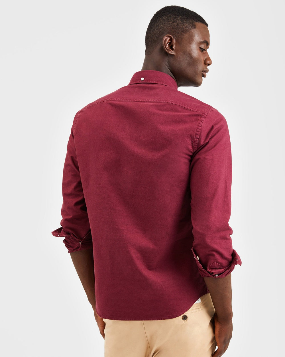 Chemises Ben Sherman Beatnik Oxford Garment Dye Bordeaux | CUE-33776677